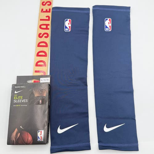 Nike NBA Elite Basketball Sleeves Navy Dri-Fit CT3750-498 Size  XL NWT