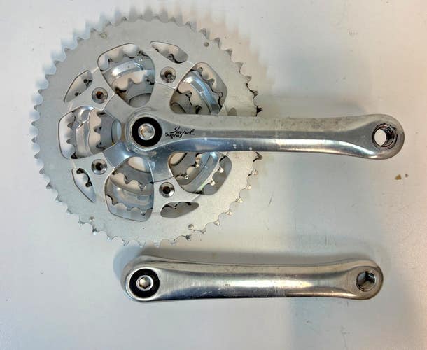 Vintage Sugino Impel 175mm 44/32/22 Silver Aluminum/Steel Triple Crankset GREAT