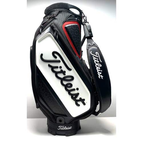 Titleist Classic Tour Staff Bag Black 6-Way Divide Single Strap Golf Bag NEW