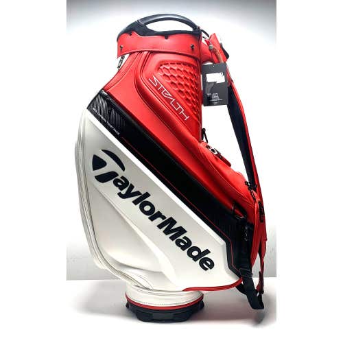 TaylorMade Stealth 2 Staff Bag Red 6-Way Divide Single Strap Golf Bag NEW