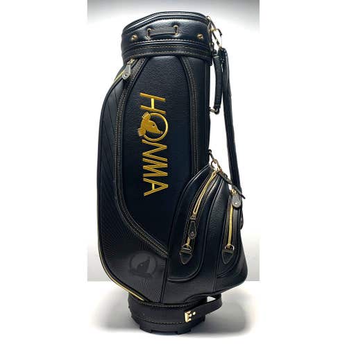 Honma Beres Classic Cart Bag Black 5-Way Divide Single Strap Golf Bag