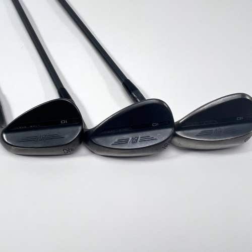 Titleist Vokey SM10 Jet Black Wedge Set 52* 8 | 56* 12 | 60* 12 Senior RH