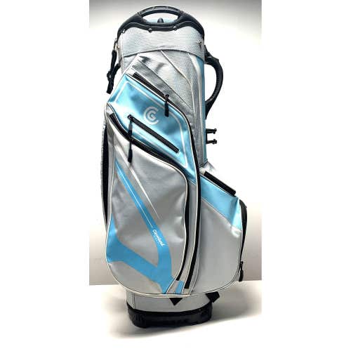 Cleveland Ladies Cart Bag Light Blue 14-Way Divide Single Strap Golf Bag