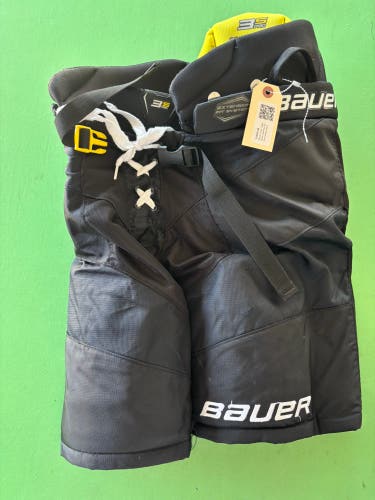 Black Junior Large Bauer Supreme 3S Pro Hockey Pants