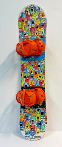 Burton Chopper 125cm Twin-Tip All-Mountain Kids Snowboard Burton Custom Bindings