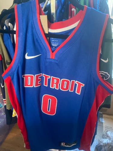 Blue Large Adult Unisex Nike Jersey (New) Jalen Duren
