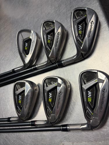 Men's TaylorMade M2 Right Handed Iron Set Senior Flex Graphite Shaft (Used)