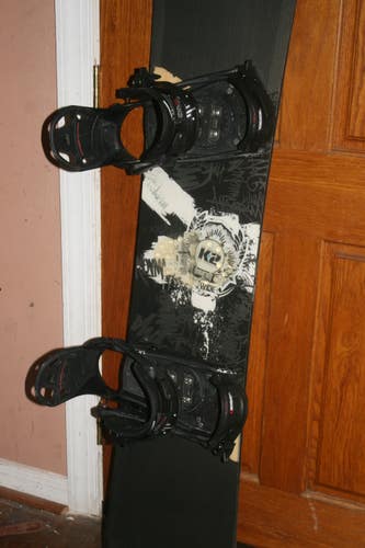 K2 159cm Wide  Snowboard All Mountain With k2 Bindings Large