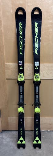 2023 Fischer RC4 WC SL 165 cm Racing Skis With Bindings Max Din 17 (Used)