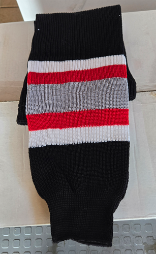 17 Pairs Black, grey, red, white Colors Athletic Knit Hockey Socks Small 22"