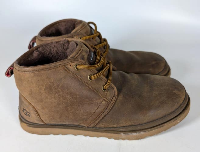 UGG Neumel Waterproof Brown Chukka Shearling Lined Ankle Boots Men Size: 9