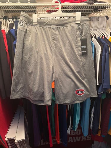Montreal Canadiens NHL Fanatics Authentic pro Gray XL Men's Shorts (New)