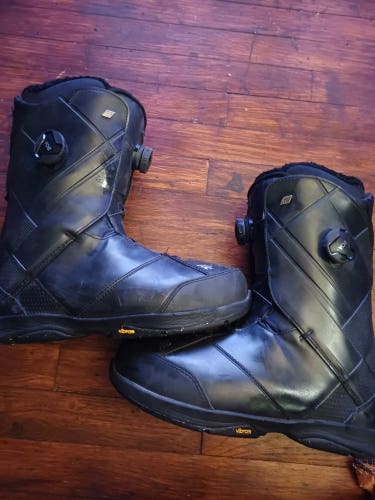 K2 Snowboard Boots, 11.5 BOA, black leather