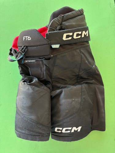 Black Junior Large CCM JetSpeed FT6 Hockey Pants