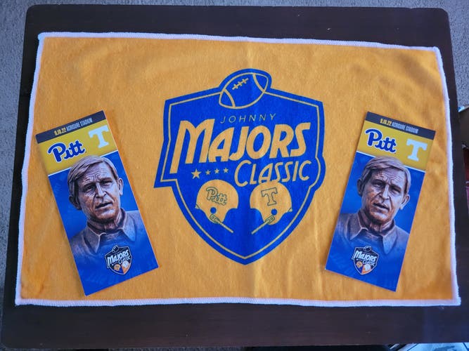 Johnny Majors Classic Pittsburgh Panthers vs Tennessee Volunteers Rally Towel and Tickets