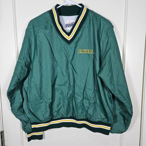 Vintage Green Bay Packers Windbreaker Pullover BIKE Brand Mens Size: M Green