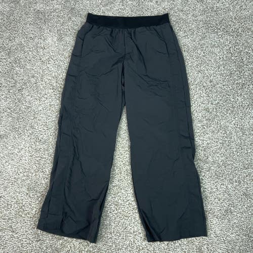 Nike Pants Womens Large Black Nylon Track Straight Leg Gym Workout Sport Icon