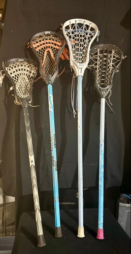 [Lot of 4] STX Lacrosse Sticks Set - Summit, K18, & 6000 Series (Game-Ready)