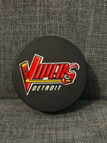 Vintage - New Detroit Vipers International Hockey League (IHL) Hockey Puck