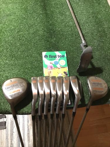 Square Two Left Handed Ladies Light & Easy XL Full Set 3W, 5W, 4-SW, Putter Read