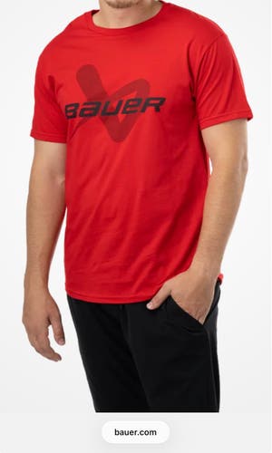 Red XL Adult Unisex Bauer Shirt (New)