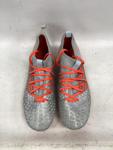 Used Puma NETFIT Soccer Cleats Grey Senior 9.5 11851-S000053851