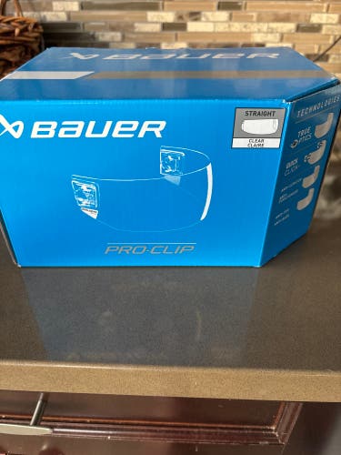 Bauer Pro Clip Straight Visor Smoke (New)