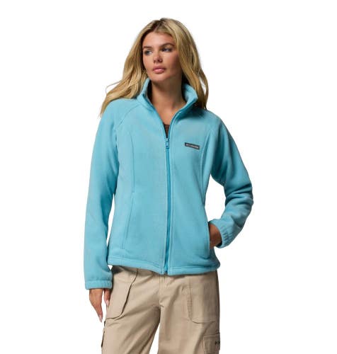 Columbia Benton Springs Jacket Women's Vintage Blue Plush Fleece Full Zip MOT251