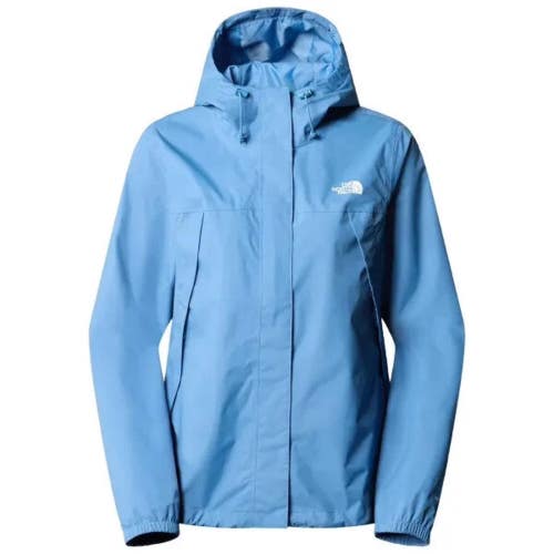 The North Face Antora Rain Jacket Womens S Indigo Stone Waterproof Hooded MOT207