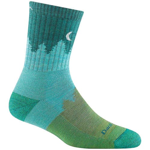 Darn Tough Vermont Treeline Micro Crew Cut Socks Women's M Aqua Seamless DAC105