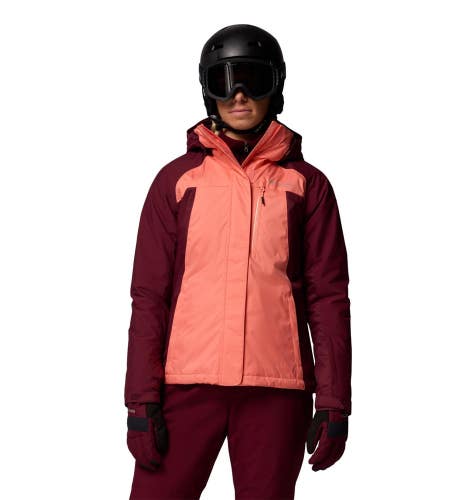 Columbia Snowy Summit Ski Jacket Women's L Alpenglow Rich Wine Insulated DAC219