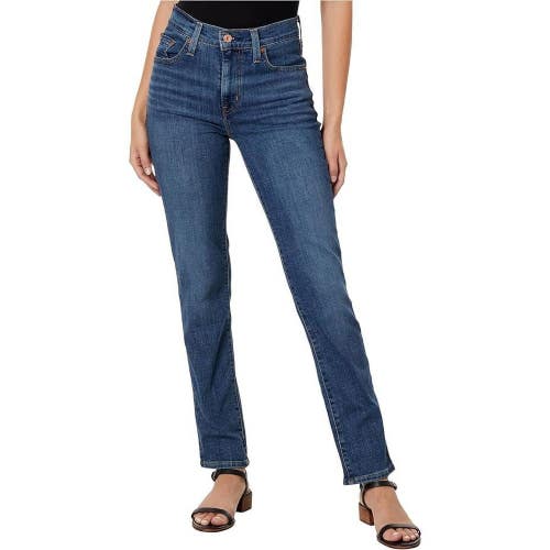 Levi's 724 Jeans Women's 25X32 Blue Denim Stretch High Rise Straight Leg DAC222