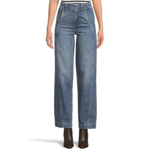 Madewell Trouser Jeans Women's 29 Blue Denim Cotton High Rise Tapered Leg DAC212