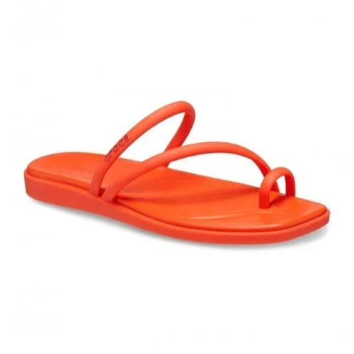 Crocs Miami 209862-84J Sandals Women's US 7 M Lava Toe Loop Slip-On Slide DAC178