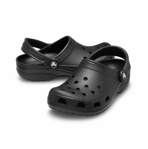 Crocs Classic 10001-001 Clogs Unisex M5-W7 Black Heel Strap Casual Shoes DAC140