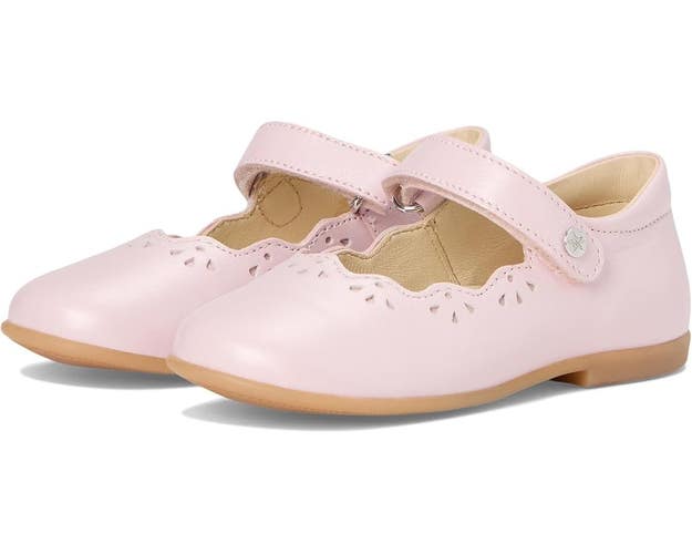 Naturino Olya Flat Girls US 12 Pink Leather Round Toe Mary Jane Shoes ZAP2929