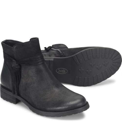 Sofft Blake SF0106621 Boots Women's 7.5 Black Suede Waterproof Bootie ZAP2825