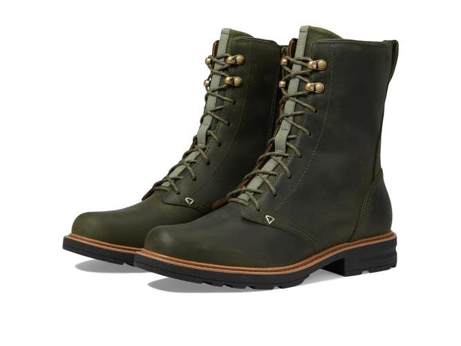 TEVA Rowena 1141052-OLVN Boots Women's 10 B Olivine Leather Ankle Combat ZAP2884
