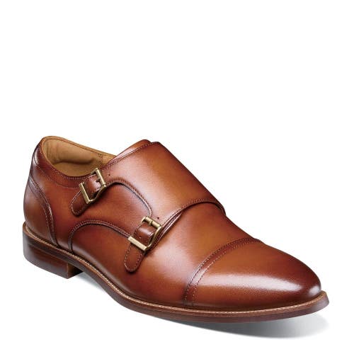 Florsheim Rucci 13416-221 Oxford Men's 10 W Cognac Leather Dress Shoes ZOGG4048