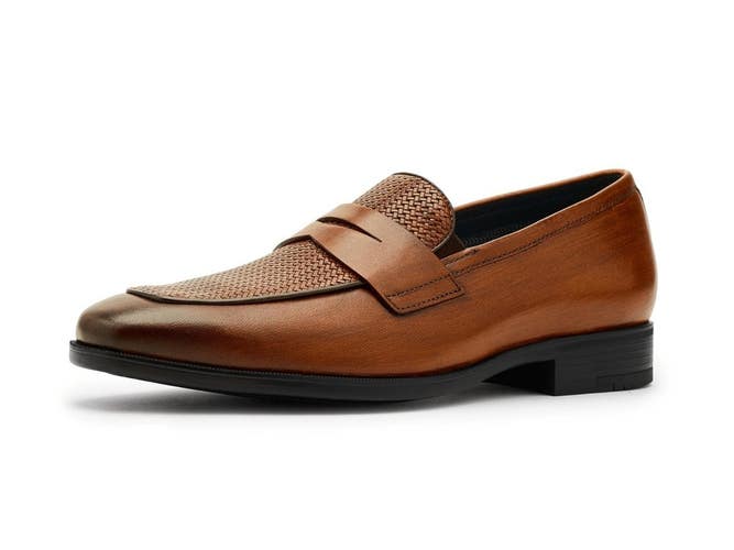 Johnston & Murphy Gibbons Penny Loafers Men's 10 M Brown Slip-On Shoes ZOGG4053