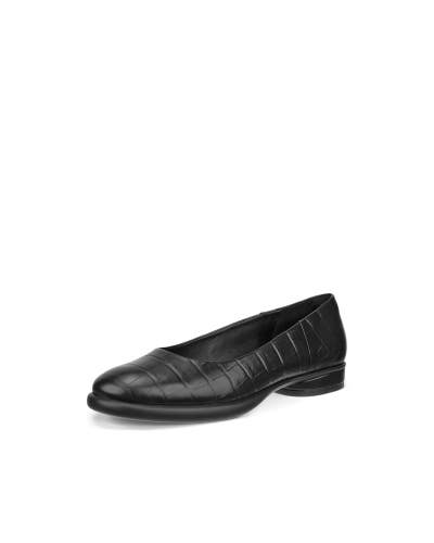 ECCO Sculpted Lx Ballerina Flats Women's US 8-8.5 Black Leather Slip On ZOGG4086