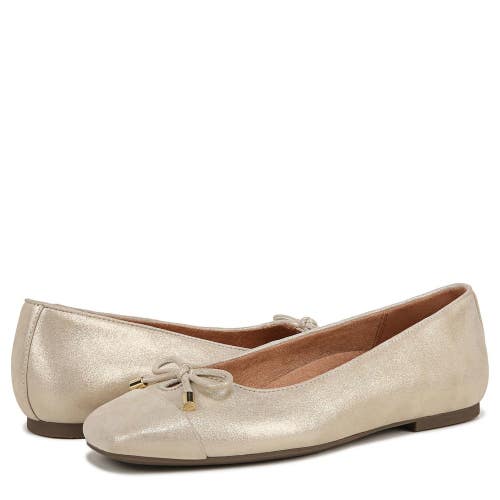 Vionic Klara Ballet Flat Women's 7.5 M Gold Metallic Square Toe Slip On ZOGG4085