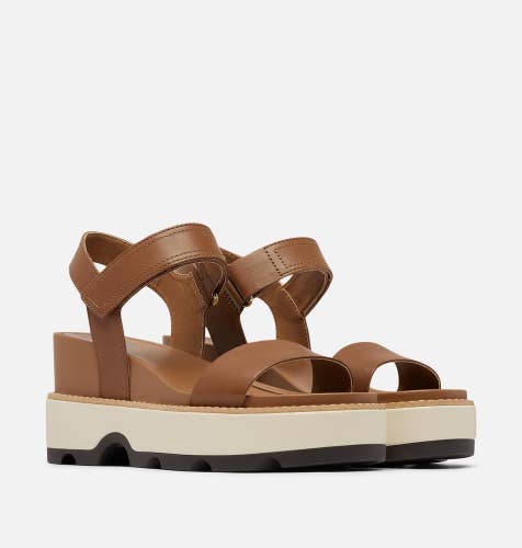 Sorel Joanie IV 2076831-242 Sandals Women's 11 B Velvet Tan Wedge Heel ZOGG4065