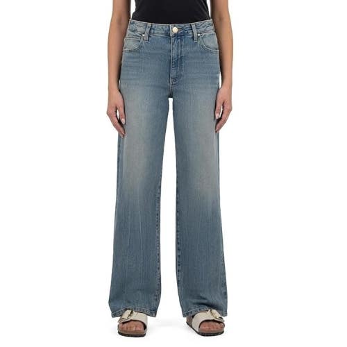 KUT from the Kloth Sienna Jeans Women's 2 Blue Denim High-Rise Wide Leg GBO4490