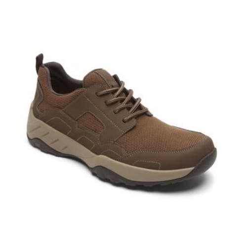 Rockport XCS Riggs Sneakers Men's 8.5 Brown Leather Low Top Casual Shoes RHS9814