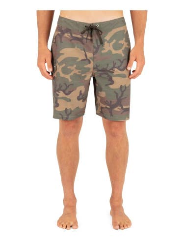 Hurley Phantom Eco Weekender Slub Boardshort Men's 33 Olive Camouflage GBO3701