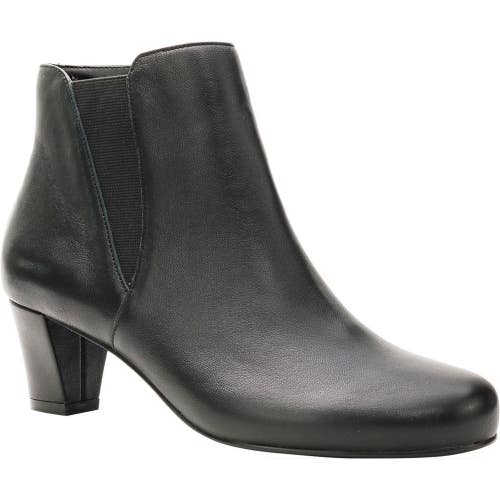David Tate Marconi Boots Womens 11 N Black Leather Side Zip Ankle Bootie RHS9899
