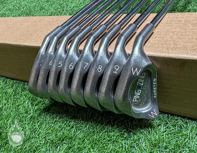 Used RH Ping Blue Dot Zing Irons 3-PW KT-M Stiff Flex Steel Golf Club Set