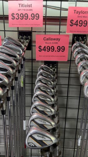 Used Callaway MAVRIK Mens Iron Set RH 4I-GW/AW 11605-S000224927