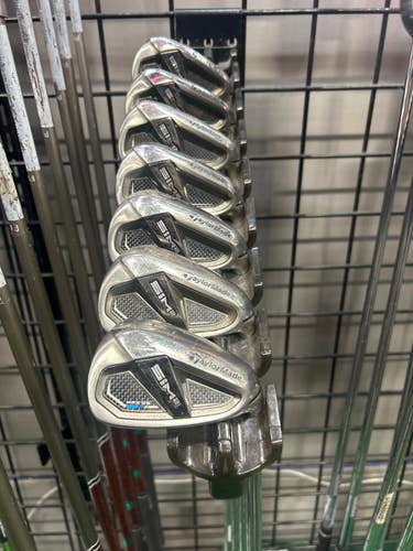 Used Taylormade SIM 2 MAX OS Mens Iron Set RH 5I-GW/AW 11337-S000495455